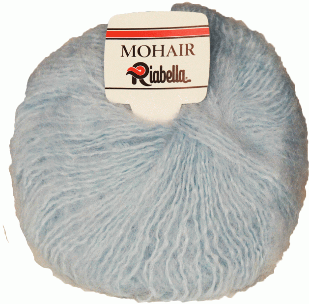 Пряжа итальянская "Riabella Mohair"  (3333 - Светло-голубой)