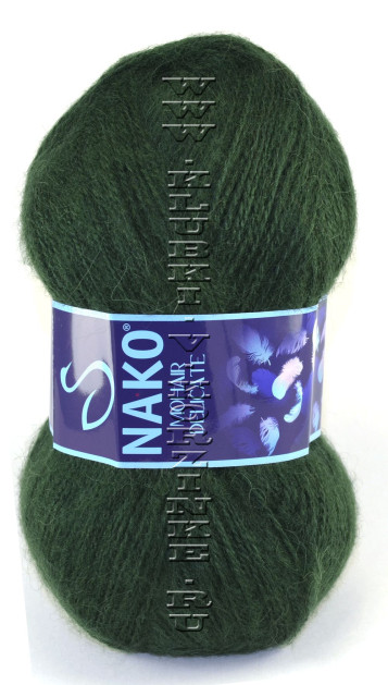 Пряжа Mohair Delicate Nako - (6145 - Темно-зеленый)