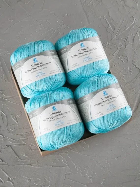 Пряжа Камтекс «Хлопок Мерсеризованный» - (024 - Бирюза)