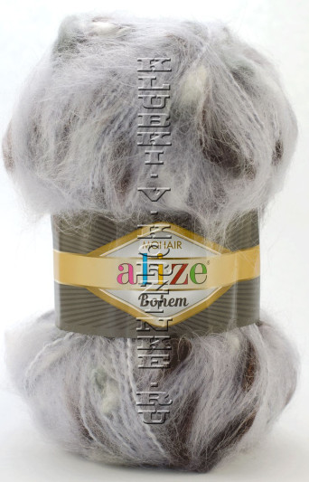 Пряжа Mohair Bohem Alize - (5154 - Серый)