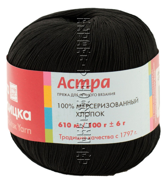 Пряжа Троицкая «Астра» - (0140 - Черный)