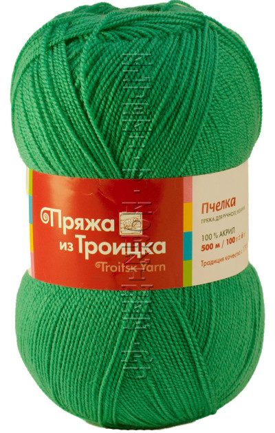 Пряжа Троицкая «Пчелка» - (0753 - Зеленая бирюза)