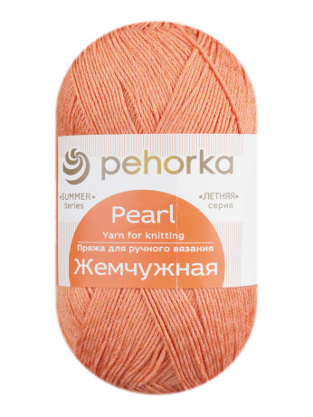 Пряжа Пехорка «Жемчужная» - (56 - темно-персиковый)