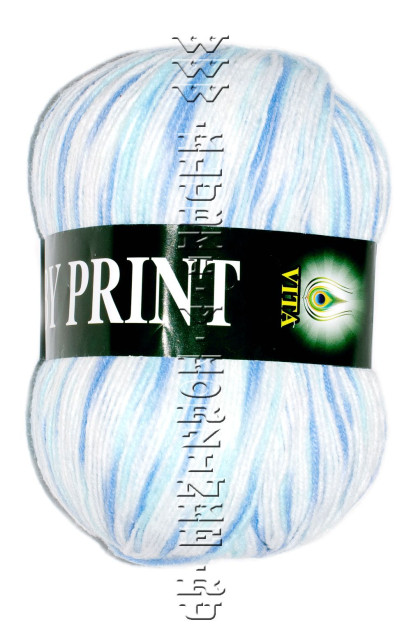 Пряжа VITA "BABY PRINT" - (4857 - Бело-голубой)