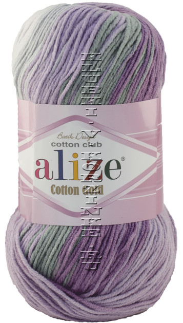 Пряжа Cotton Gold  Batik Alize - (4149 - Сиреневый, серый)