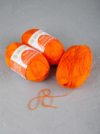 Пряжа Пехорка «Жемчужная» - (284 -  Оранжевый)