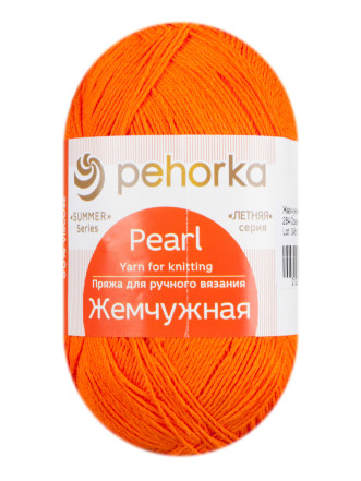 Пряжа Пехорка «Жемчужная» - (284 - Оранжевый)