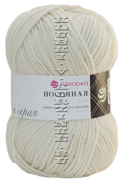 Пряжа Пехорка "Носочная" - (01 - Белый)