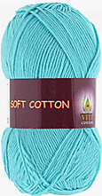 Пряжа VITA cotton "SOFT COTTON" - (1809 - Светлая голубая бирюза)