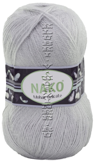 Пряжа Mohair Delicate Nako - (6152 - Светло-серый)
