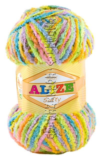 Пряжа Softy Alize - (51307 - Радужный)