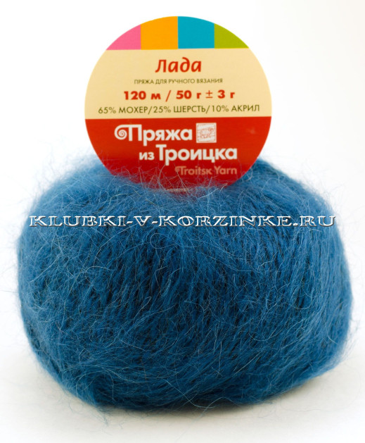 Пряжа Троицкая «Лада» - (0331 - Морская волна)