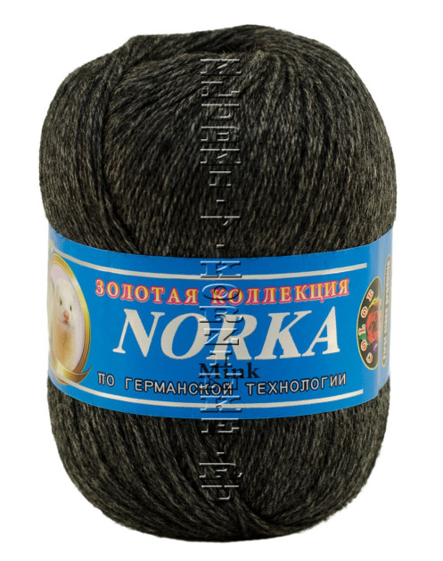 Пряжа «Норка (Mink)» Color City - (204 - Темно-серый меланж)