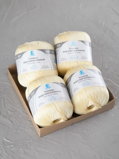 Пряжа Камтекс «Хлопок Мерсеризованный» - (031 - Шампанское)