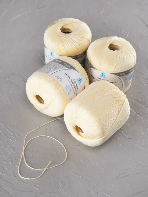 Пряжа Камтекс «Хлопок Мерсеризованный» - (031 - Шампанское)