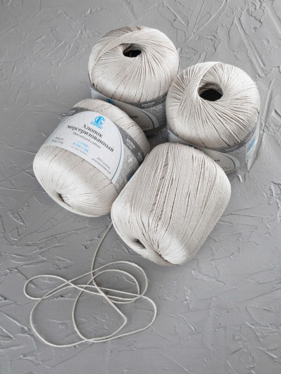 Пряжа Камтекс «Хлопок Мерсеризованный» - (006 - Светло-Бежевый)