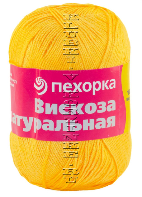 Пряжа Пехорка «Вискоза натуральная» - (80 - Канарейка)
