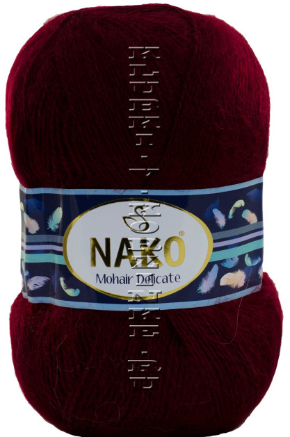 Пряжа Mohair Delicate Nako - (6110 - Бордовый)