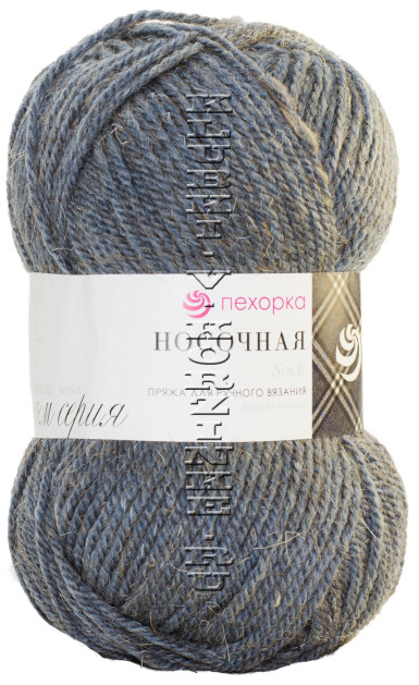 Пряжа Пехорка "Носочная" - (256 - Св.джинса)
