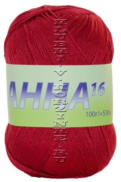 Пряжа Анна 16 Seam - (312 - Тёмно - красный)