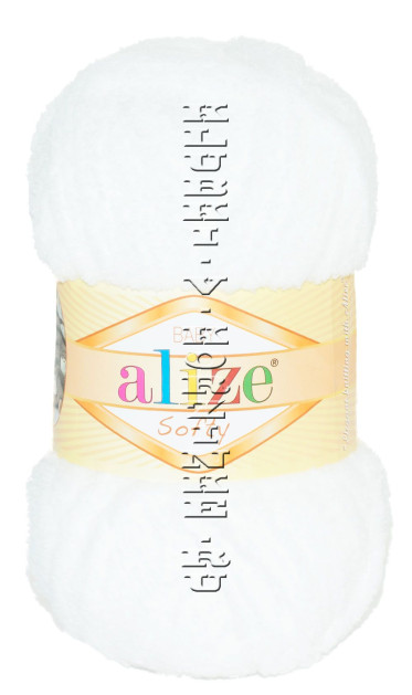 Пряжа Softy Alize - (55 - Белый)