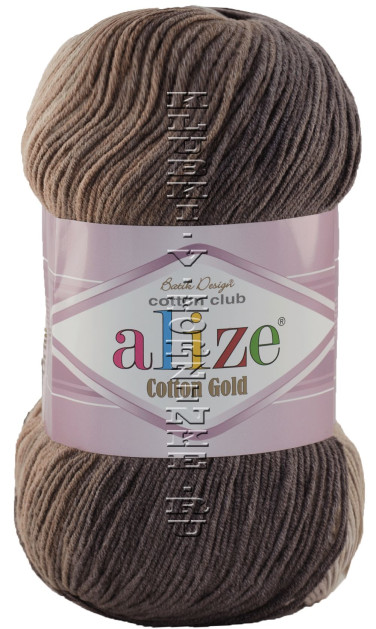 Пряжа Cotton Gold  Batik Alize - (3300 - Коричневый, беж)