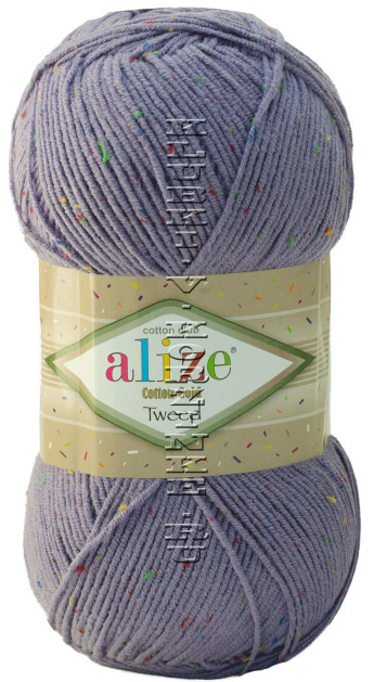 Пряжа Cotton Gold  Tweed Alize - (616 - Фиолетовый)