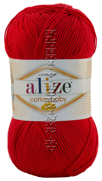 Пряжа Cotton Baby Soft Alize - (56 - Красный)