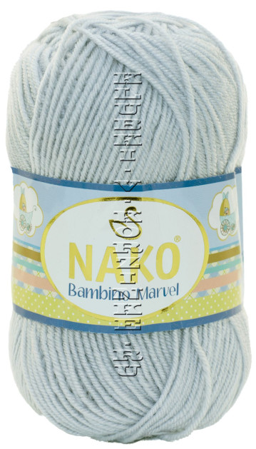 Пряжа NAKO "Bambino Marvel" - (9013 - Серебро)
