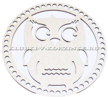 Резная крышка для корзины, Совушка, 20 см