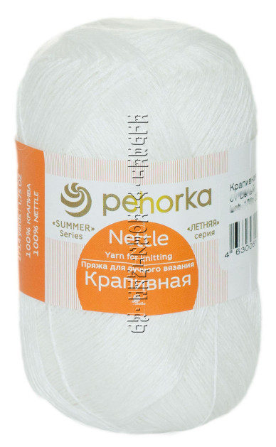 Пряжа Пехорка «Крапивная» - (01 - Белый)