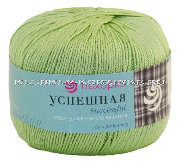 Пряжа Пехорка «Успешная» - (09 - Зеленое яблоко)