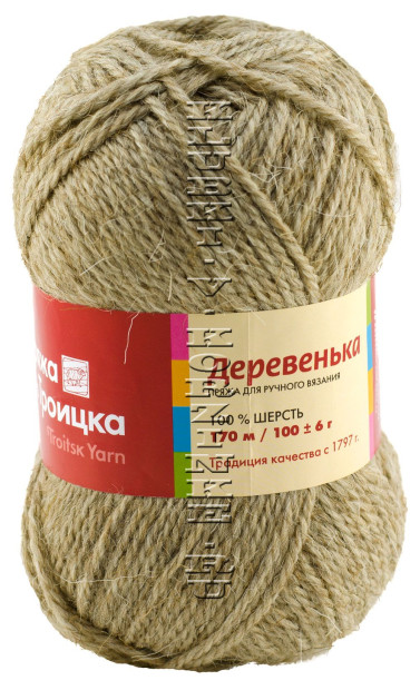 Троицкая пряжа «Деревенька» - (2448 - Натуральный светлый)