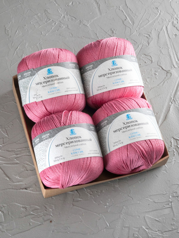 Пряжа Камтекс «Хлопок Мерсеризованный» - (088 - Брусника)