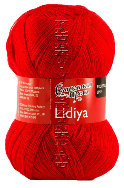 Пряжа Семеновская «Лидия ПШ» - (213 - Кармин)