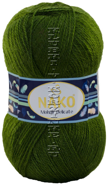 Пряжа Mohair Delicate Nako - (6126 - Темно-зеленый)