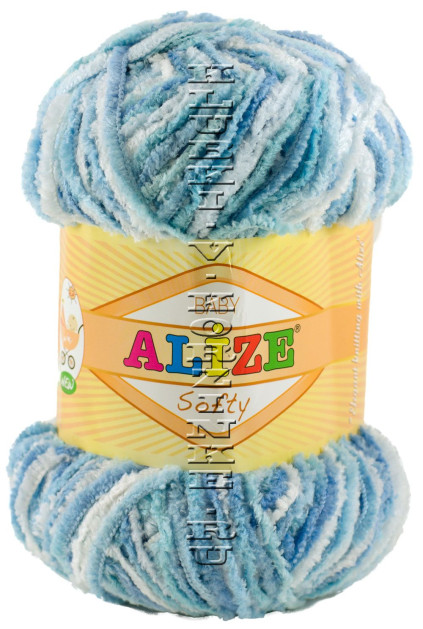 Пряжа Softy Alize - (51305 - Голубой, бирюзовый)