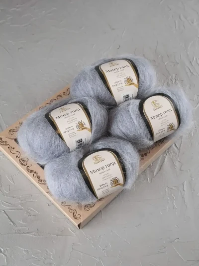 Пряжа Камтекс «Мохер Голд» - (169 - Серый)