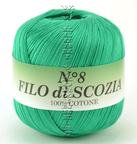 Пряжа Filo di Scozia №8 - (53 - Ярко-зеленый)
