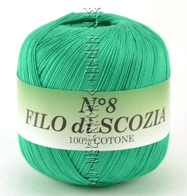 Пряжа Filo di Scozia №8 - (53 - Ярко-зеленый)