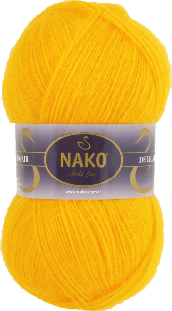 Пряжа Mohair Delicate Nako - (6142 - Желтый)