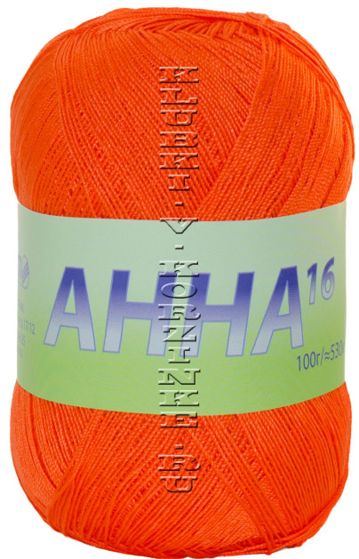 Пряжа Анна 16 Seam - (308 - Апельсин)