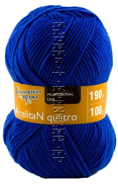 Пряжа Семеновская «АэлитаН кватро» - (180 - Василек)