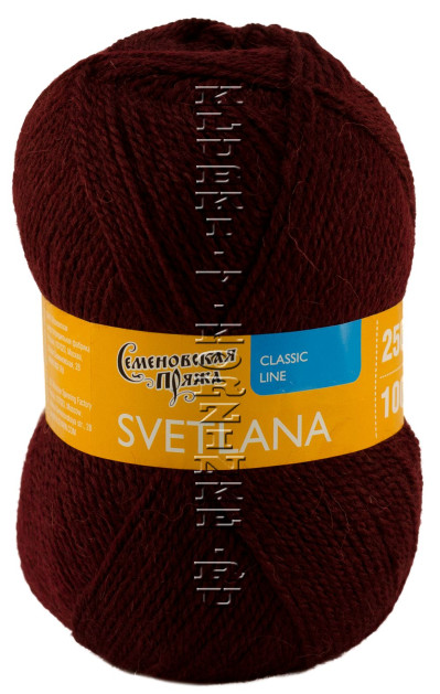 Пряжа Семеновская «Светлана» - (13 - Бордо)