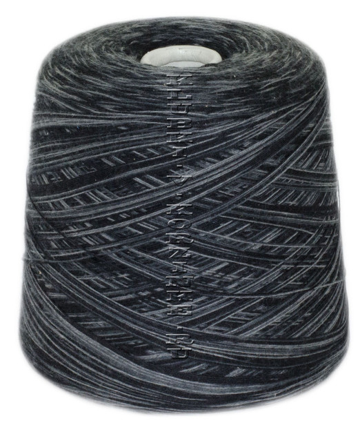 Пряжа в бобинах Merinos Printed (4777 - Чёрный, моренго)