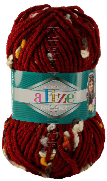 Пряжа Flower Alize - (5315 - Бордовый)