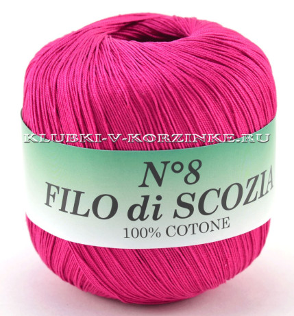 Пряжа Filo di Scozia №8 - (24 - Розово-малиновый)