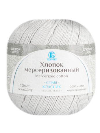 Пряжа Камтекс «Хлопок Мерсеризованный» - (106 - Жемчужный)