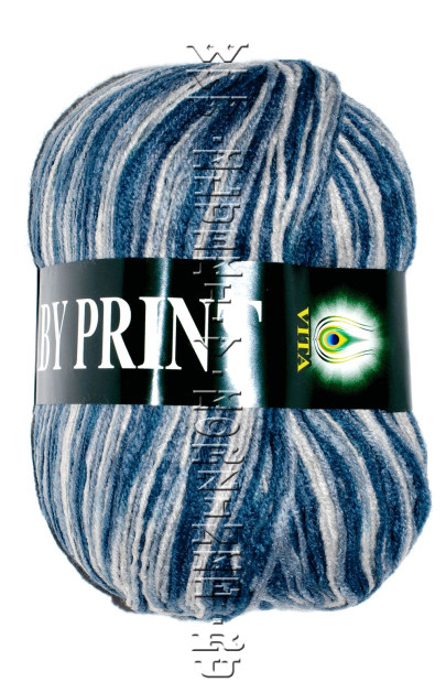 Пряжа VITA "BABY PRINT" - (4874 - Серо-черный меланж)