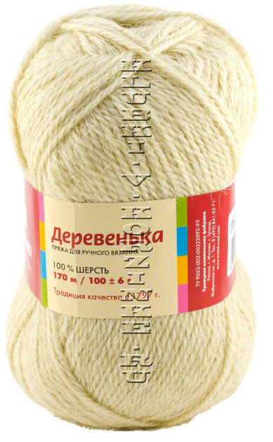 Троицкая пряжа «Деревенька» - (0770 - Натуральный светлый)